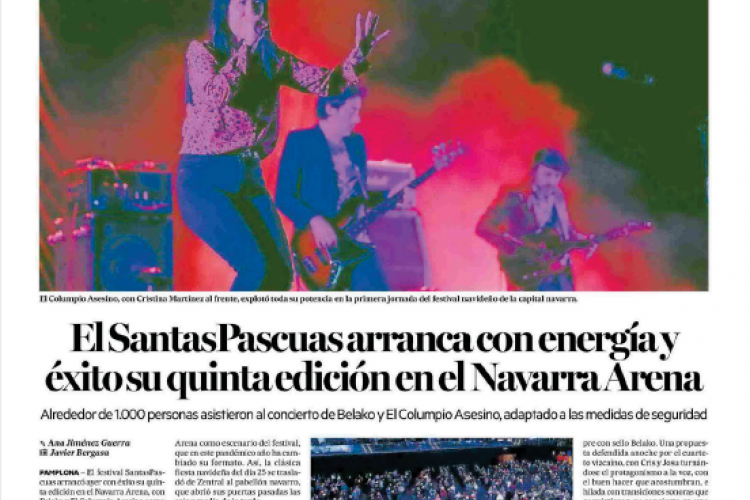 Noticia en la edición impresa del Diario de Noticias