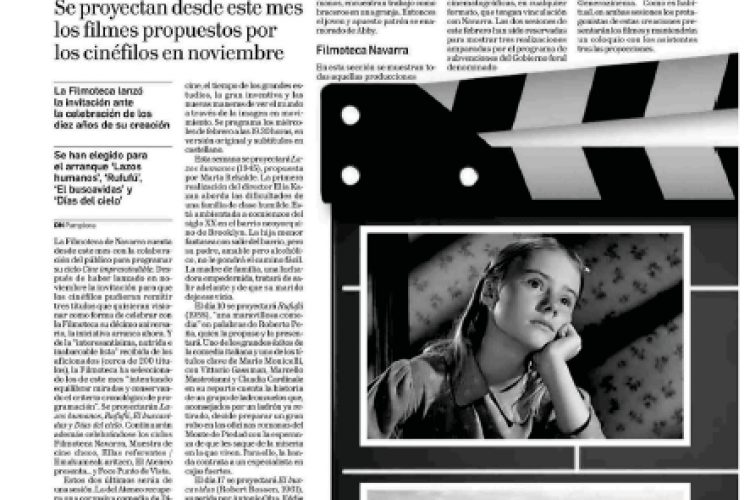 Pantallazo de la noticia en la edición impresa del Diario de Navarra