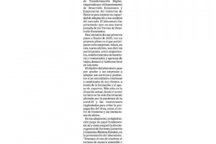 Fotografía del pantallazo de la noticia en la edición impresa del Diario de Noticias