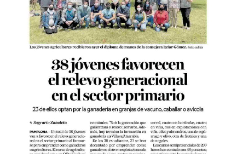 Fotografía del pantallazo de la noticia en la edición impresa del Diario de Noticias