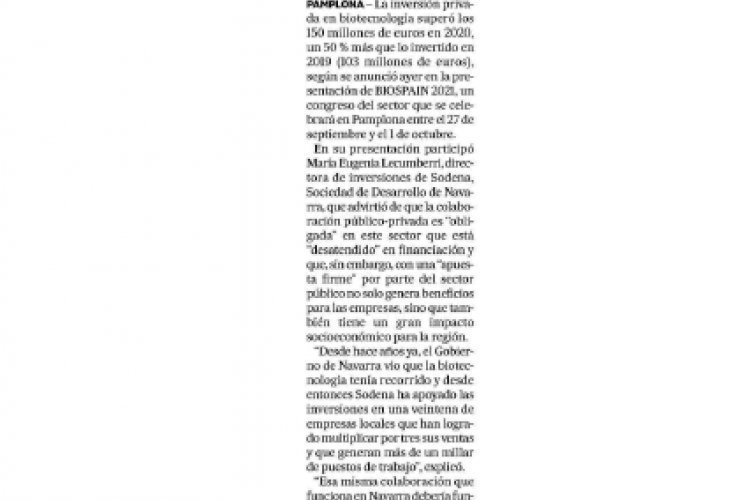 Fotografía del pantallazo de la noticia en la edición impresa del Diario de Noticias
