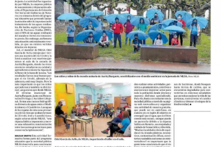 Fotografía del pantallazo de la noticia en la edición impresa del Diario de Noticias