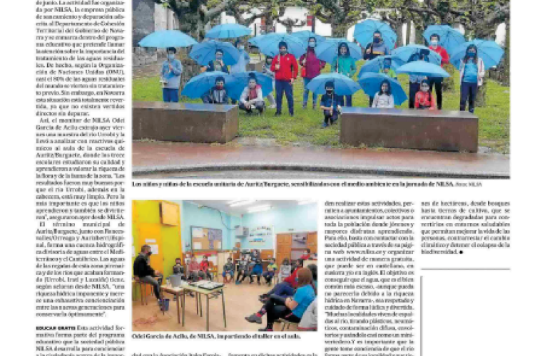Fotografía del pantallazo de la noticia en la edición impresa del Diario de Noticias
