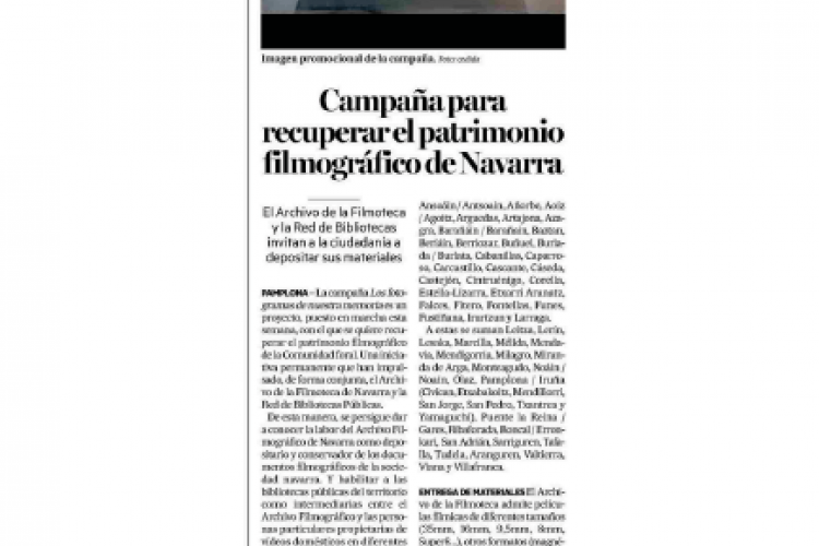 Fotografía del pantallazo de la noticia en la edición impresa del Diario de Noticias
