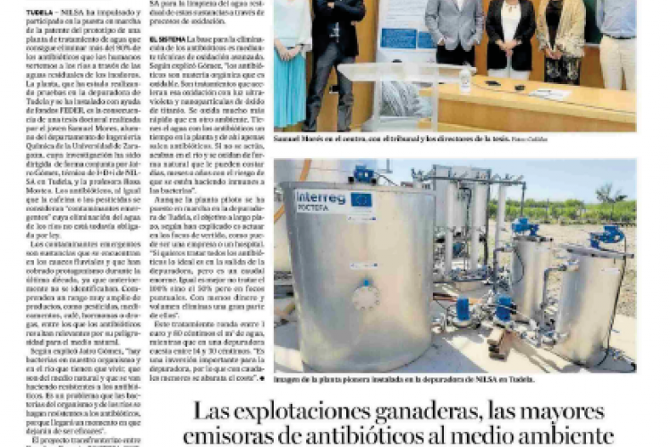 Fotografía del pantallazo de la noticia en la edición impresa del Diario de Noticias