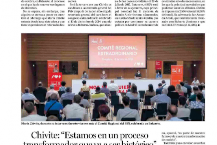 Fotografía del pantallazo de la noticia en la edición impresa del Diario de Noticias