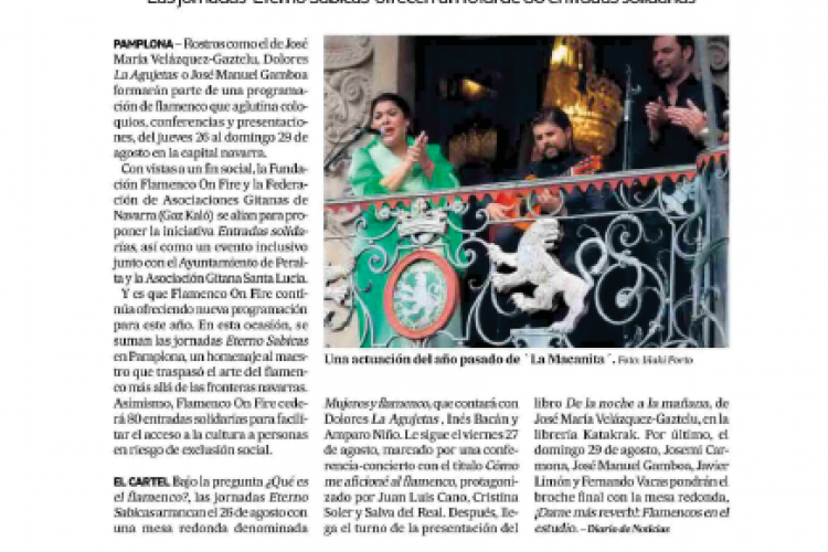 Fotografía del pantallazo de la noticia en la edición impresa del Diario de Noticias