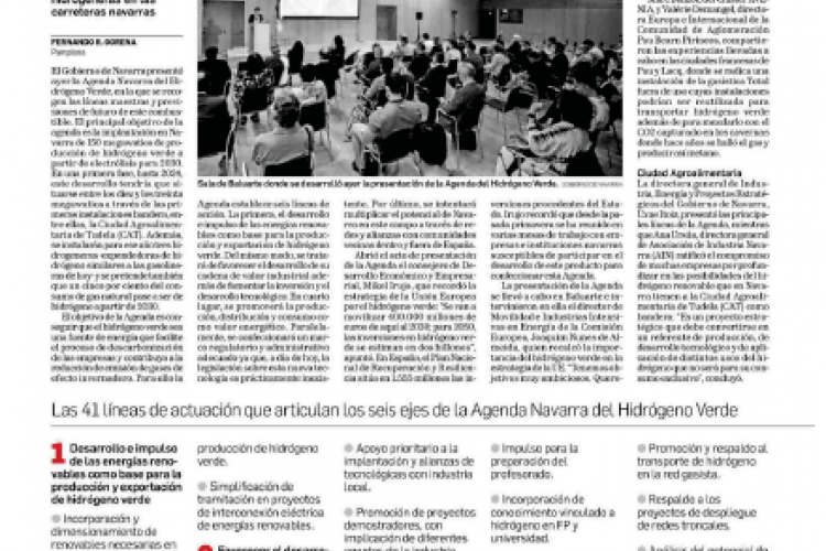 Fotografía de la noticia en la edición impresa del Diario de Navarra