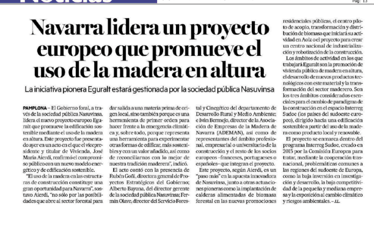 Fotografía del pantallazo de la noticia en la edición impresa del Diario de Noticias