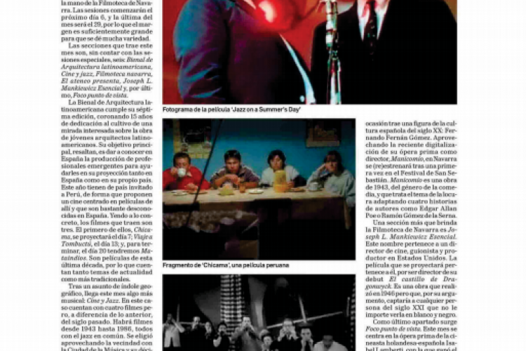 Fotografía del pantallazo de la noticia en la edición impresa del Diario de Navarra