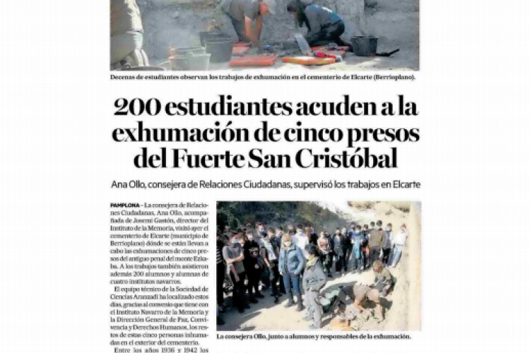 Fotografía del pantallazo de la noticia en la edición impresa del Diario de Noticias