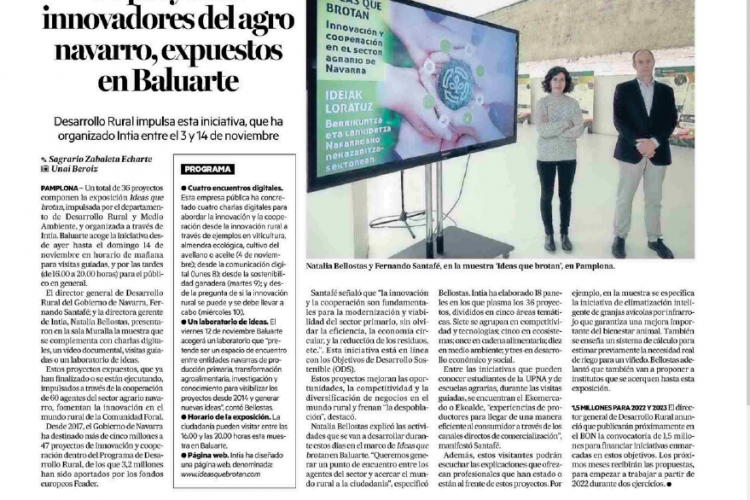 Fotografía del pantallazo de la noticia impresa del Diario de Noticias.