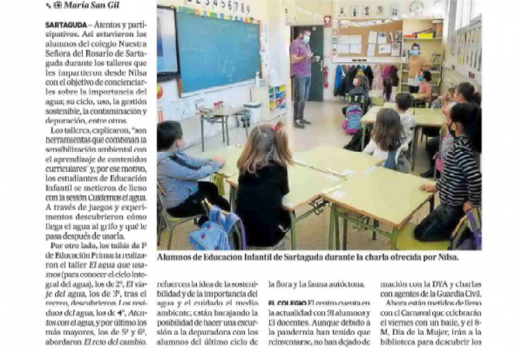 Fotografía del pantallazo de la noticia en la edición impresa del Diario de Noticias 