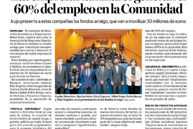 Fotografía del pantallazo de la noticia en la edición impresa del Diario de Noticias