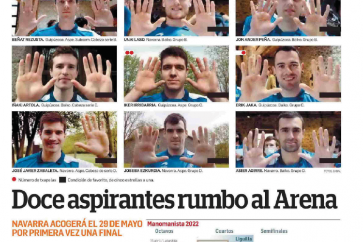 Fotografía del pantallazo de la noticia en la edición impresa del Diario de Navarra