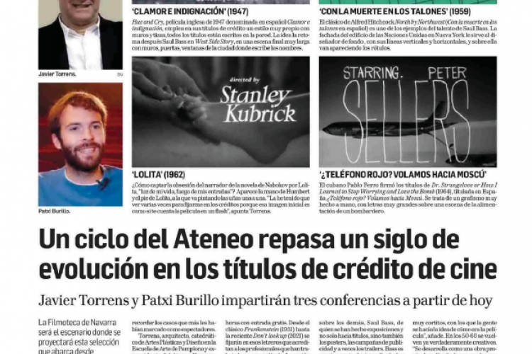 Fotografía del pantallazo de la noticia en la edición impresa del Diario de Navarra
