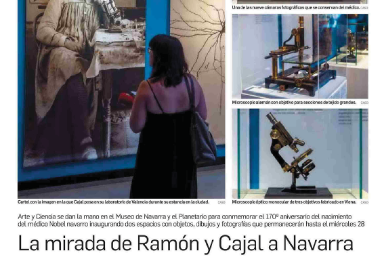 Fotografía del pantallazo de la noticia en la edición impresa del Diario de Navarra