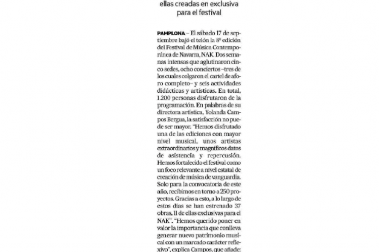Fotografía del pantallazo de la noticia en la edición impresa del Diario de Noticias