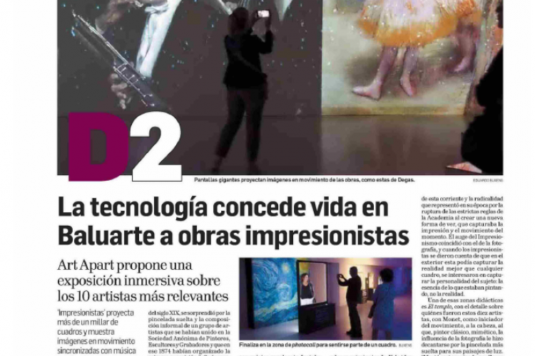 Fotografía del pantallazo de la noticia en la edición impresa del Diario de Navarra