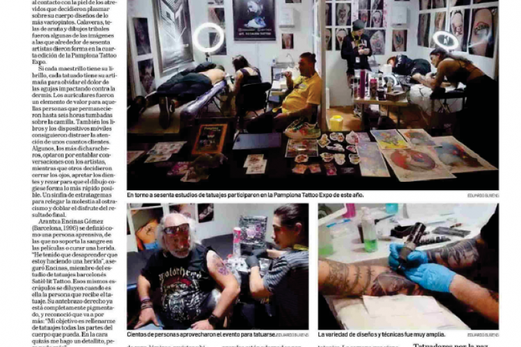 Fotografía del pantallazo de la noticia en la edición impresa del Diario de Navarra