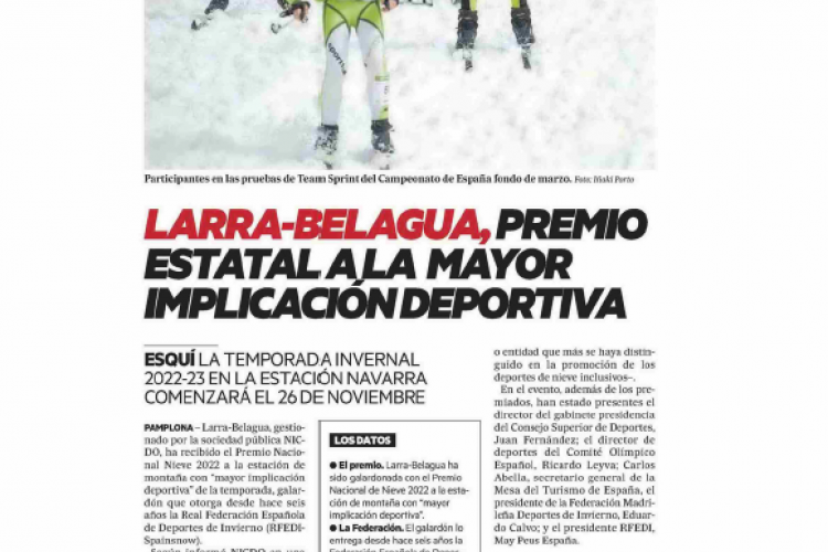 Fotografía del pantallazo de la noticia en la edición impresa del Diario de Noticias 