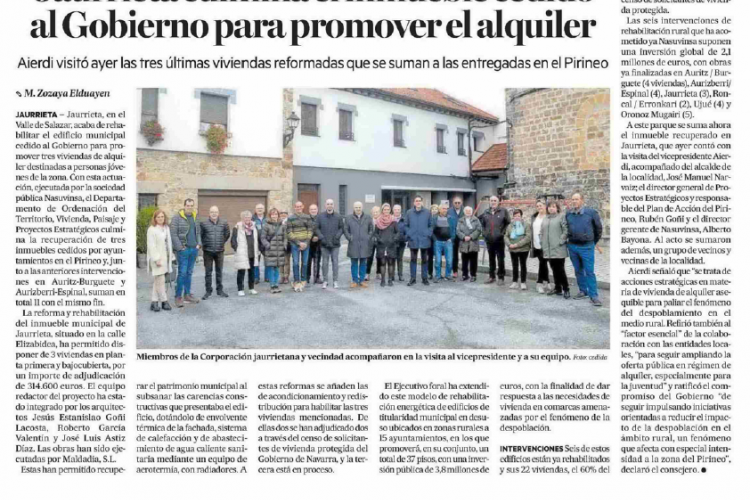 Fotografía del pantallazo de la noticia en la edición impresa del Diario de Noticias 