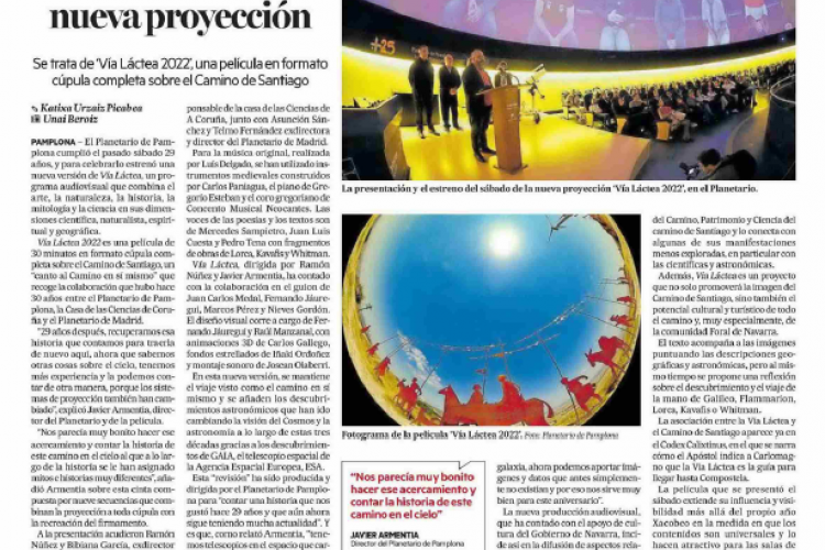 Fotografía del pantallazo de la noticia en la edición impresa del Diario de Noticias