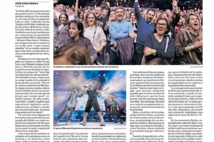 Fotografía del pantallazo de la noticia en la edición impresa del Diario de Navarra