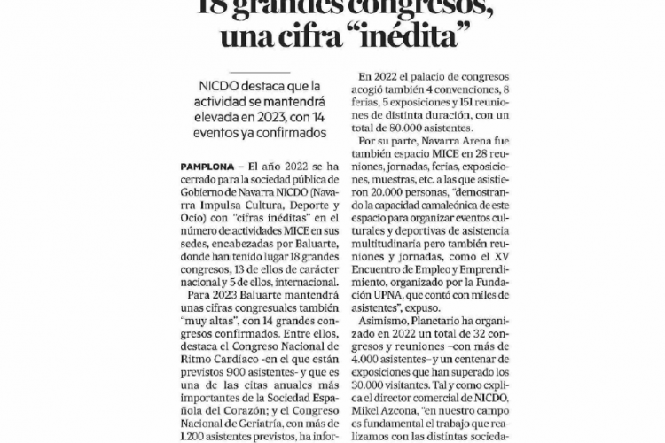 Fotografía del pantallazo de la noticia en la edición impresa del Diario de Noticias