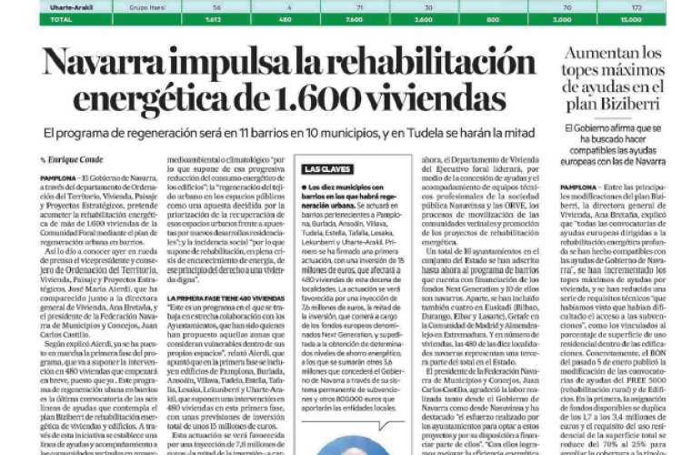 Fotografía del pantallazo de la noticia en la edición impresa del Diario de Noticias 