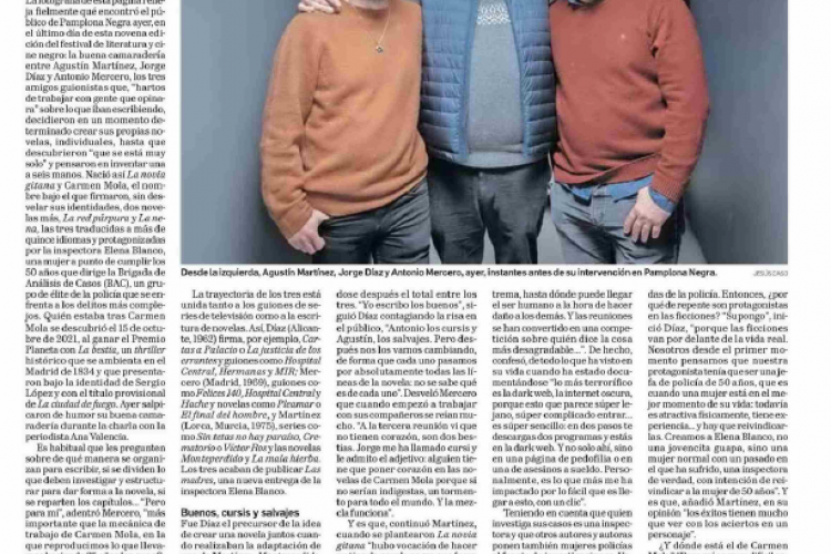 Fotografía del pantallazo de la noticia en la edición impresa del Diario de Navarra