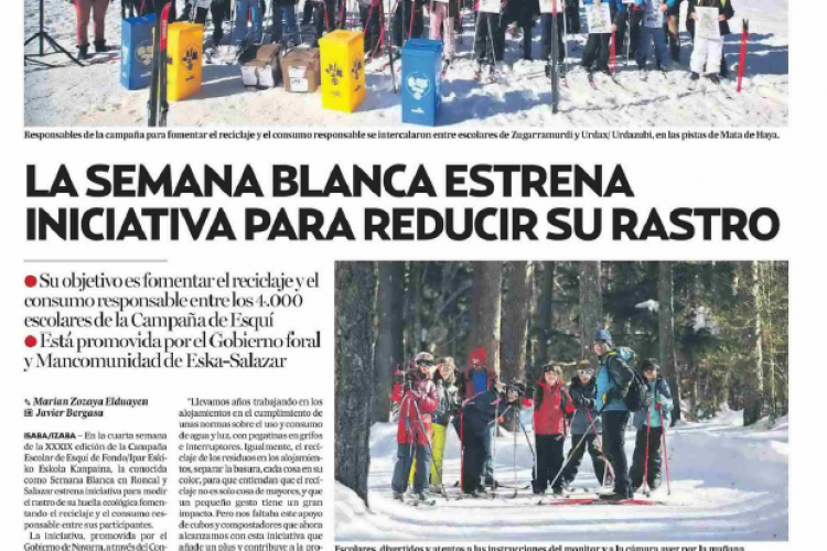 Fotografía del pantallazo de la noticia en la edición impresa del Diario de Noticias