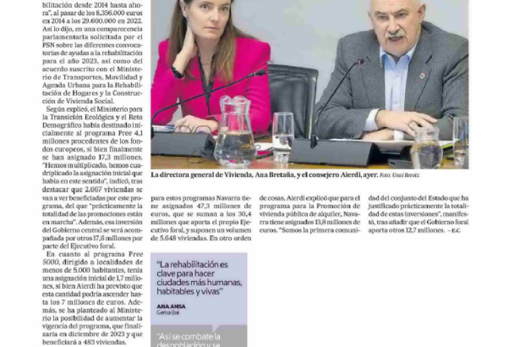 Fotografía del pantallazo de la noticia en la edición impresa del Diario de Noticias