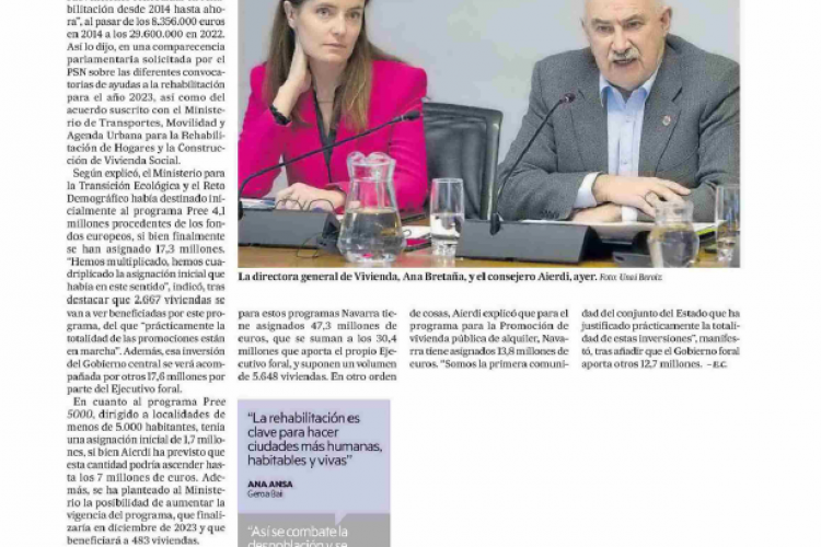 Fotografía del pantallazo de la noticia en la edición impresa del Diario de Noticias