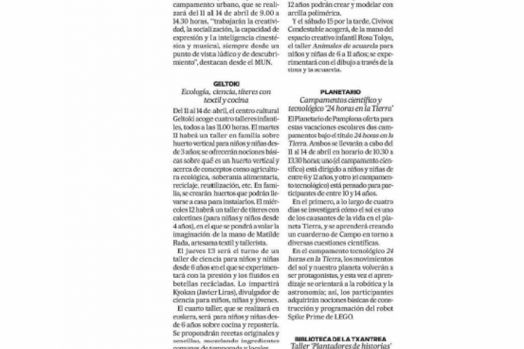 Fotografía del pantallazo de la noticia en la edición impresa del Diario de Noticias