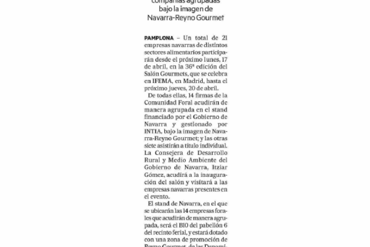 Fotografía del pantallazo de la noticia en la edición impresa del Diario de Noticias
