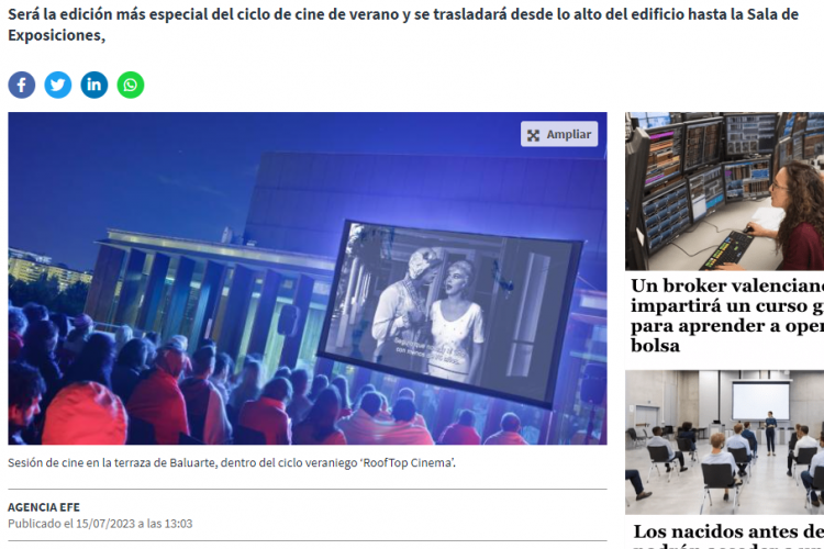 Fotografía del pantallazo de la noticia en la edición online del Diario de Navarra