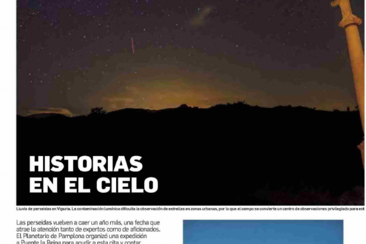 Fotografía del pantallazo de la noticia en la edición impresa de Diario de Navarra