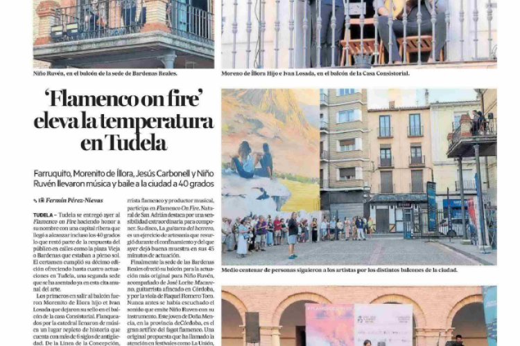 Fotografía del pantallazo de la noticia en la edición impresa del Diario de Noticias