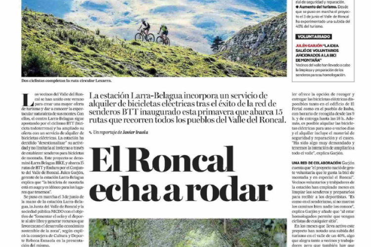 Fotografía del pantallazo de la noticia en la edición impresa del Diario de Noticias