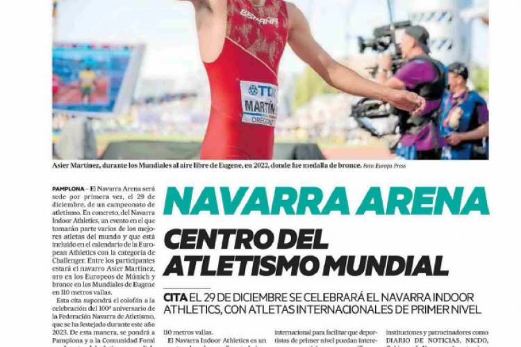 Fotografía del pantallazo de la noticia en la edición impresa del Diario de Noticias
