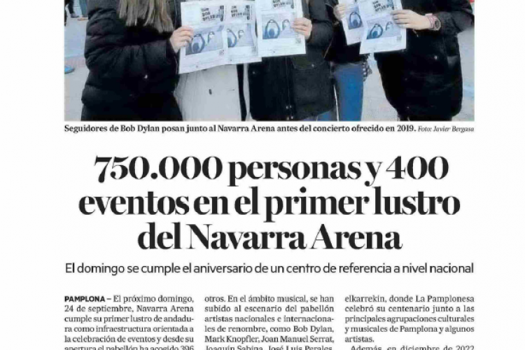 Fotografía del pantallazo de la noticia en la edición impresa del Diario de Noticias