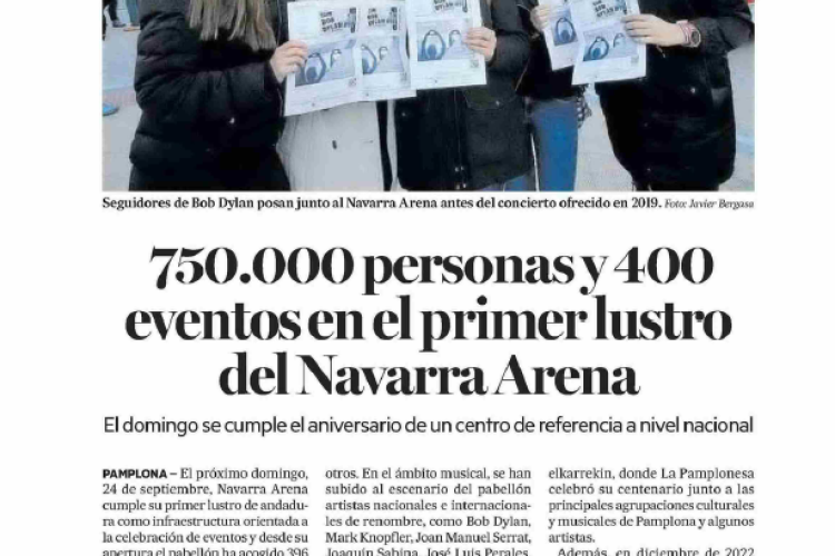 Fotografía del pantallazo de la noticia en la edición impresa del Diario de Noticias
