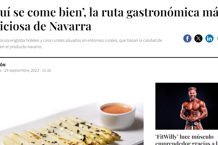 Fotografía del pantallazo de la noticia online de Navarra Capital