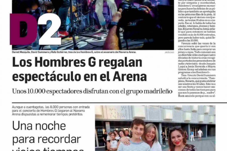 Fotografía del pantallazo de la noticia impresa del Diario de Navarra