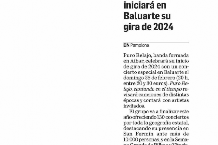 Fotografía del pantallazo de la noticia impresa del Diario de Navarra