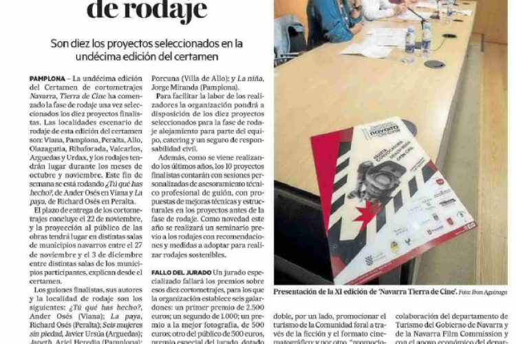 Fotografía del pantallazo de la noticia impresa del Diario de Noticias