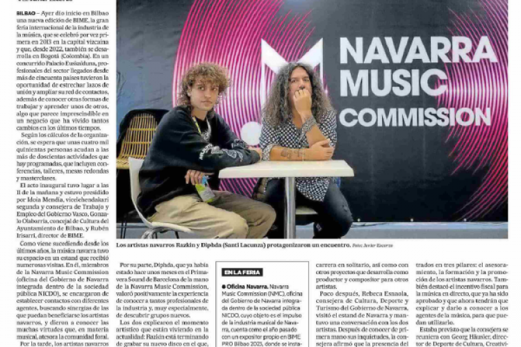 Fotografía del pantallazo de la noticia en la edición impresa del Diario de Noticias