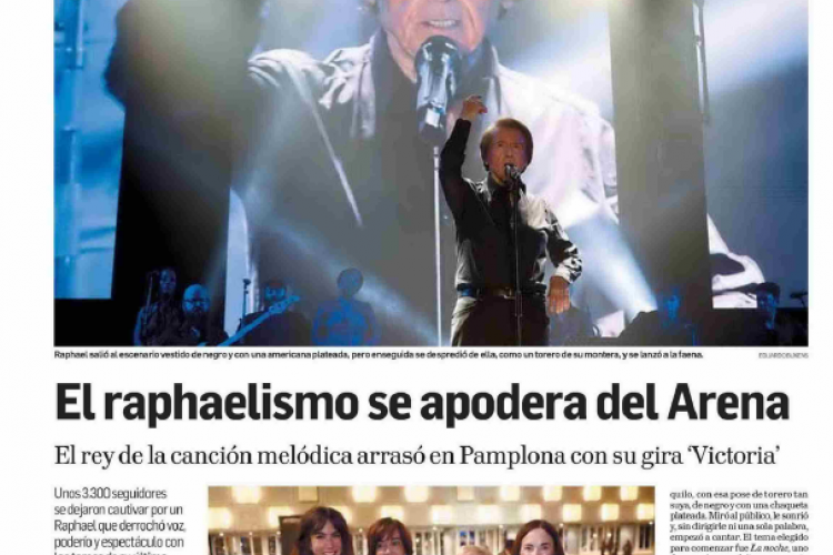 Fotografía del pantallazo de la noticia en la edición impresa del Diario de Navarra