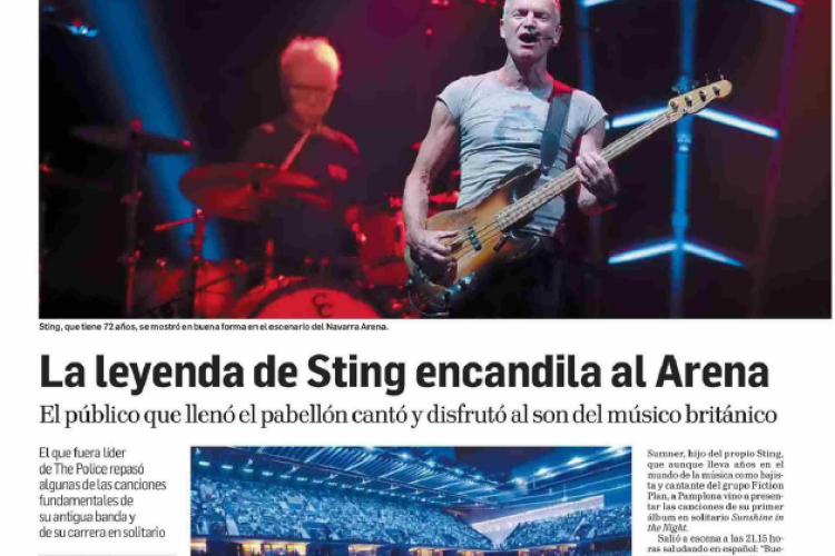 Fotografía del pantallazo de la noticia en la edición impresa de Diario de Navarra